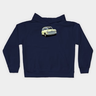 classic mini cooper in primrose Kids Hoodie